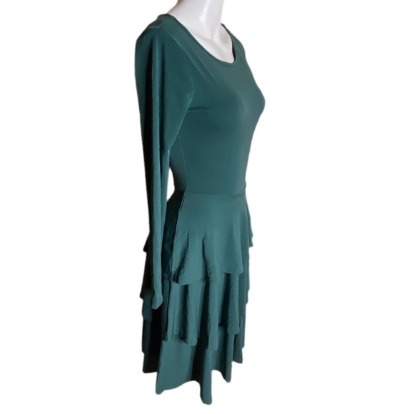 LuLaRoe Georgia Three Tiered Dress In Green Size XS - Picture 3 of 12